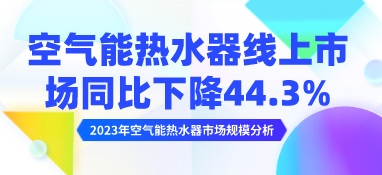 2023年空氣能熱水器市場規模分析：空氣能熱水器線上市場同比下降44.3%